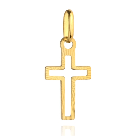 Przejdź do produktu Złoty krzyżyk diamentowany mały pr. 585