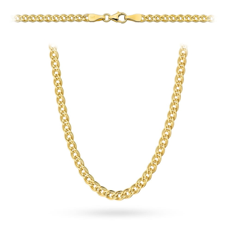 Łańcuszek złoty pr. 585 - splot Mona Lisa 50cm (Gramatura: 6.60)