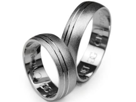 Przejdź do produktu Obrączki ślubne z białego złota półokrągłe 6mm Premium 