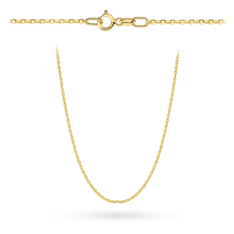 Przejdź do produktu Łańcuszek złoty - splot rolo diamentowany 42cm (Gramatura: 0.87)