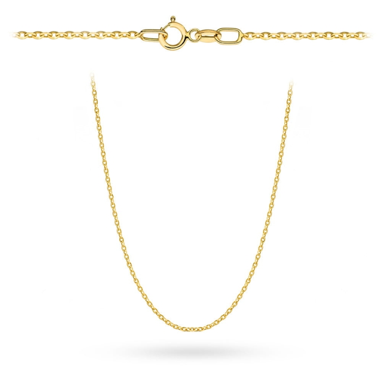 Łańcuszek złoty - splot rolo diamentowany 42cm (Gramatura: 0.87)
