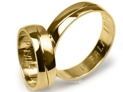 Obrączki ślubne z żółtego złota półokrągłe 5mm Premium P-FALA IBIZA