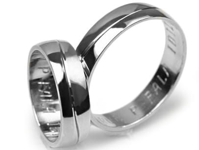 Przejdź do produktu Obrączki ślubne z białego złota półokrągłe 5mm Premium