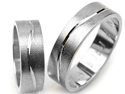 Obrączki ślubne z białego złota płaskie 6mm Premium P-FALA-NILU-b