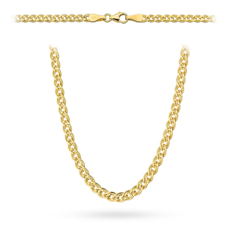 Łańcuszek złoty pr. 585 - splot Mona Lisa 45cm (Gramatura: 2.14)