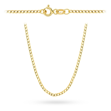 Przejdź do produktu Łańcuszek złoty pr. 585 - splot pancerka diamentowana / nacinana 45cm (Gramatura: 1.69)