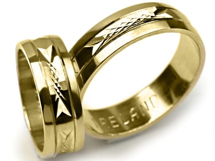 Obrączki ślubne z żółtego złota półokrągłe 6mm Premium P-IRLEAND