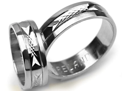 Przejdź do produktu Obrączki ślubne z białego złota półokrągłe 6mm Premium