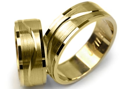 Przejdź do produktu Obrączki ślubne z żółtego złota płaskie 7mm Premium 