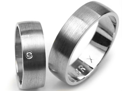 Obrączki ślubne z białego złota półokrągłe z cyrkonią 6mm Premium P-LARIX-b