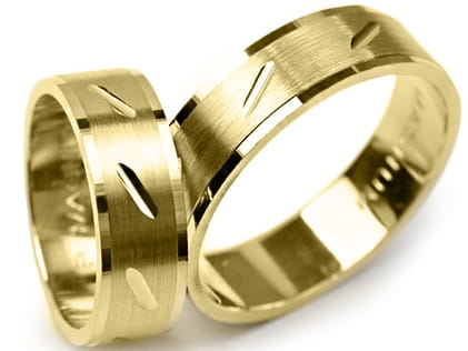 Obrączki ślubne z żółtego złota płaskie 6mm Premium P-MAGNUM