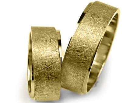 Obrączki ślubne z żółtego złota płaskie 7mm Premium P-SAHARA