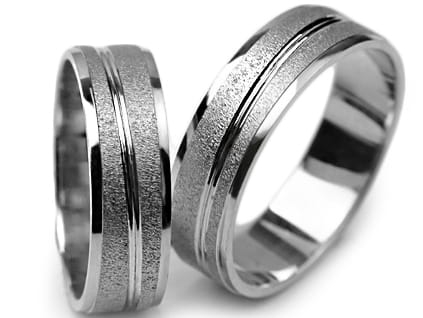 Przejdź do produktu Obrączki ślubne z białego złota płaskie 6mm Premium 