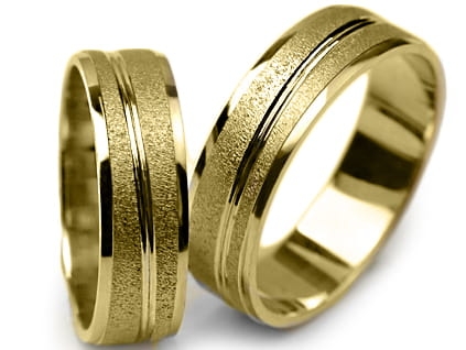Obrączki ślubne z żółtego złota płaskie 6mm Premium P-SHANGHAI