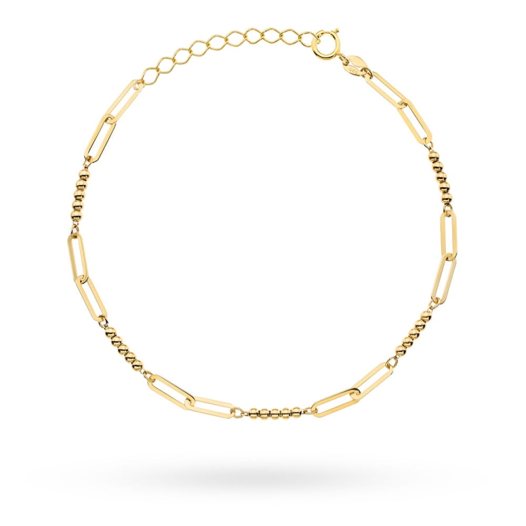 Bransoletka złota kuleczki gładkie i ogniwa