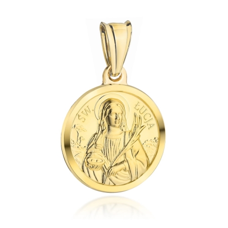 Przejdź do produktu Medalik złoty święta Łucja 