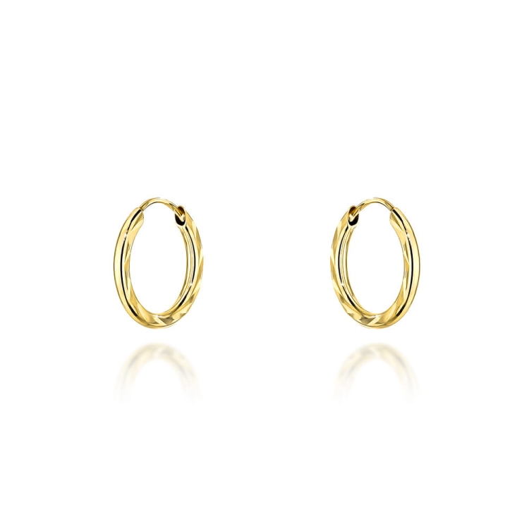 Kolczyki koła diamentowane super lekkie 1,2cm