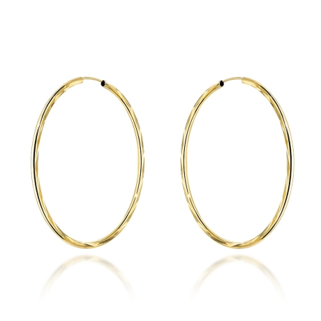 Przejdź do produktu Kolczyki koła diamentowane super lekkie 4cm 