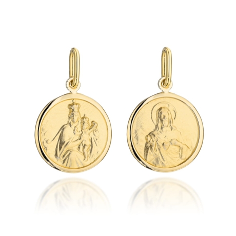 Przejdź do produktu Medalik złoty szkaplerz w okręgu 