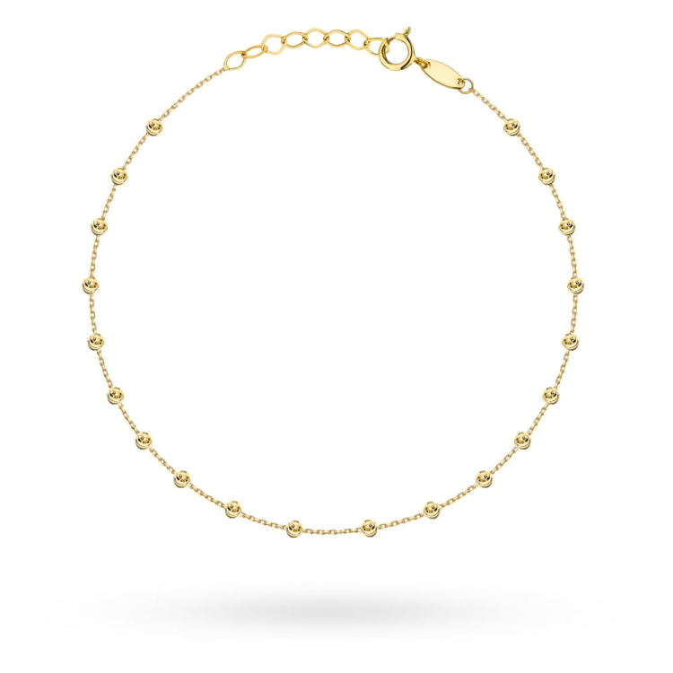 Bransoletka złota i diamentowane kulki