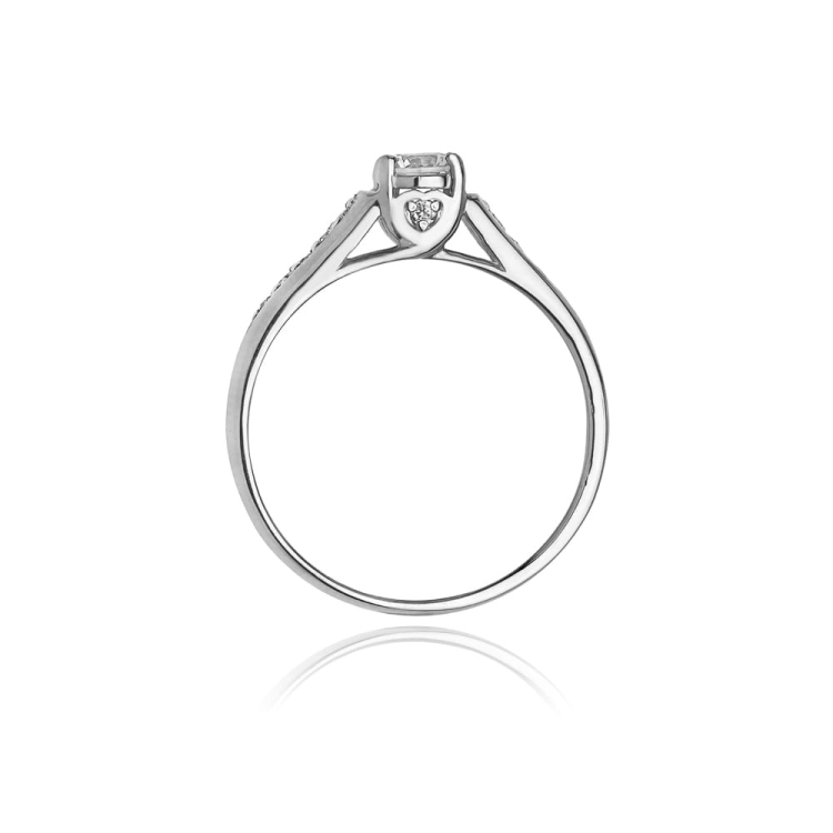 Pierścionek zaręczynowy z białego złota z diamentami 0,33ct Fire Of Love GW-16-b