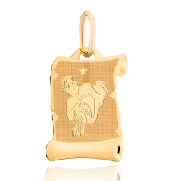 Zawieszka znak zodiaku wodnik na papirusie