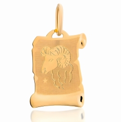 Zawieszka znak zodiaku baran na papirusie