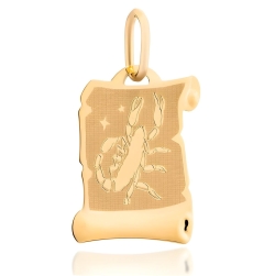 Zawieszka znak zodiaku skorpion na papirusie