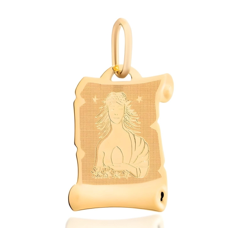 Zawieszka znak zodiaku panna na papirusie