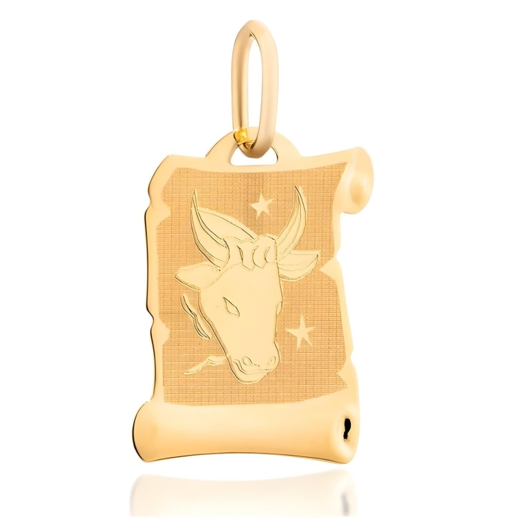 Zawieszka znak zodiaku byk na papirusie