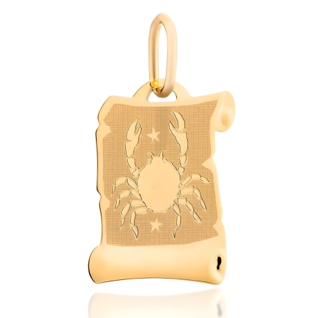 Przejdź do produktu Złota zawieszka znak zodiaku rak - papirus 