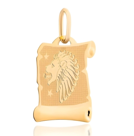 Przejdź do produktu Złota zawieszka znak zodiaku lew - papirus 