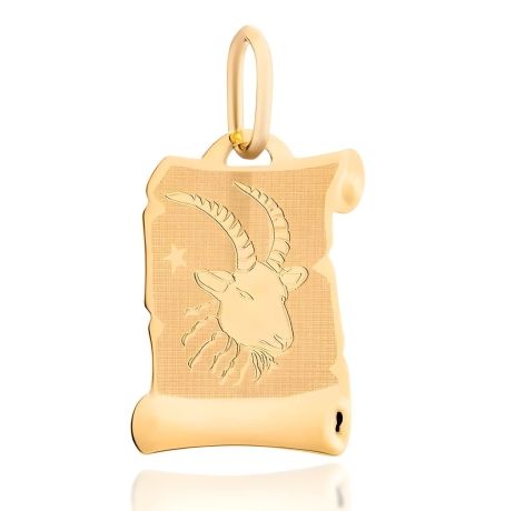 Przejdź do produktu Złota zawieszka znak zodiaku koziorożec - papirus 
