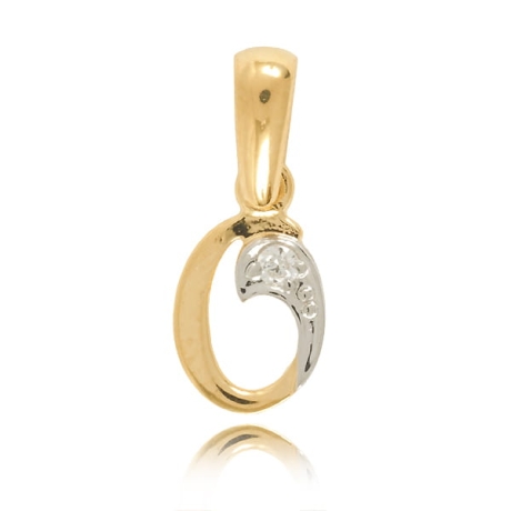 Przejdź do produktu Złota literka O z cyrkonią