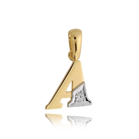 Przejdź do produktu Zawieszka złota literka A z cyrkonią 