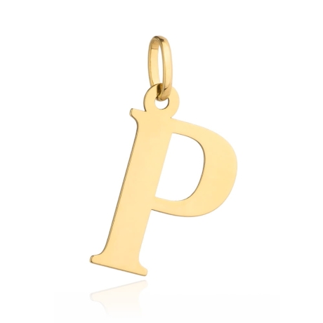 Przejdź do produktu Zawieszka złota literka P duża 