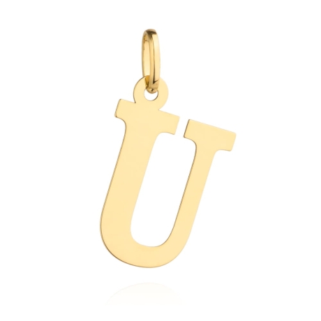 Przejdź do produktu Zawieszka złota literka U duża