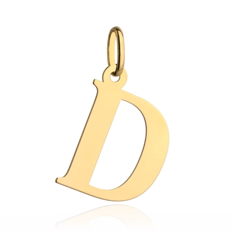 Przejdź do produktu Zawieszka złota literka D duża 