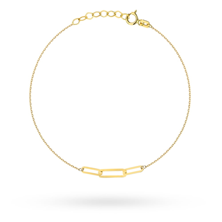 Bransoletka złota trzy splecione ogniwa