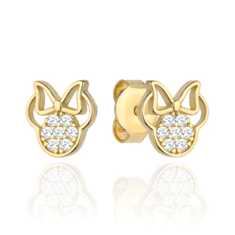 Przejdź do produktu Kolczyki złota myszka z kokardą i cyrkoniami (Gramatura: 1.15)