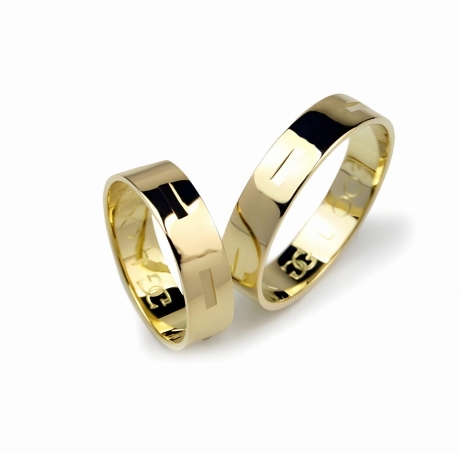 Przejdź do produktu Obrączki ślubne z żółtego złota 333 płaskie 5mm Lux L003