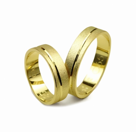 Przejdź do produktu Obrączki ślubne z żółtego złota płaskie 5mm Special S065