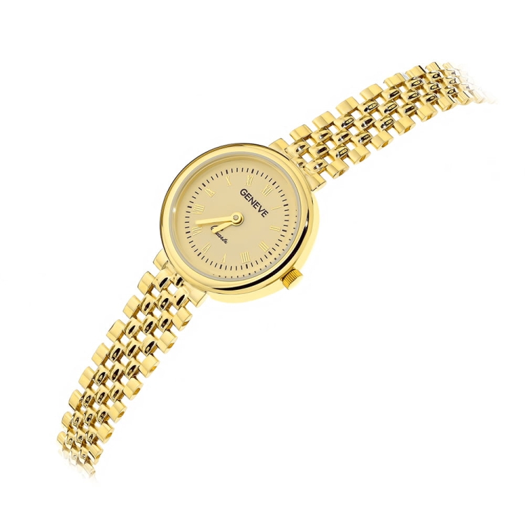 Zegarek złoty z okrągłą tarczą VII