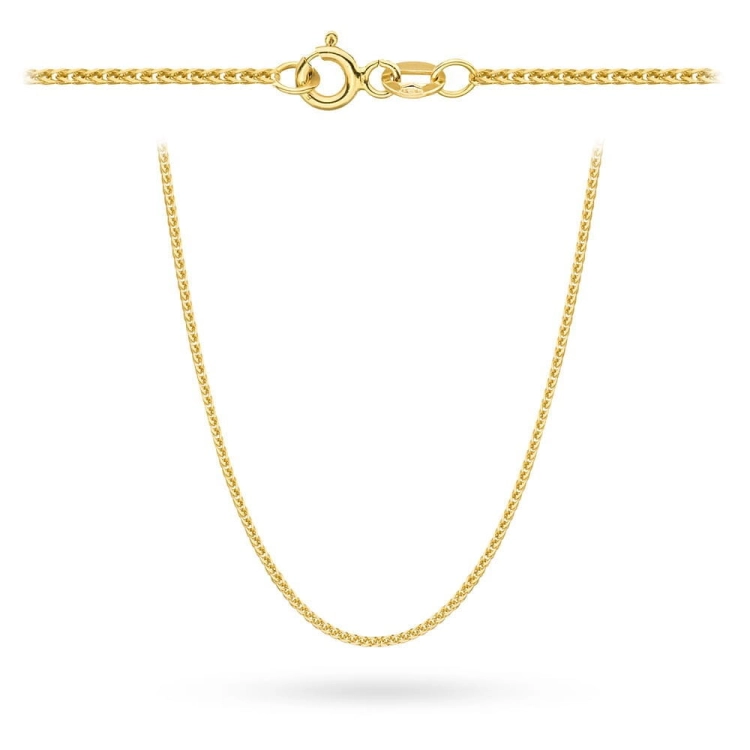 Łańcuszek złoty - lisi ogon - 42cm - 0,8mm (waga: 1,36g)
