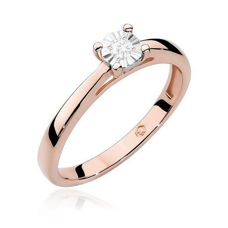 Przejdź do produktu Pierścionek BW0007 Diament Laboratoryjny 0,08ct różowe złoto 