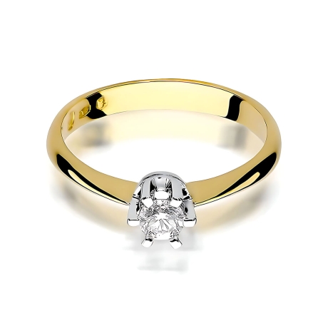 Przejdź do produktu Pierścionek BW0036 Diament Laboratoryjny 0,25ct żółte złoto 