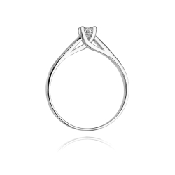 Pierścionek zaręczynowy z białego złota z diamentem 0,10ct Fire Of Love BW-70-b