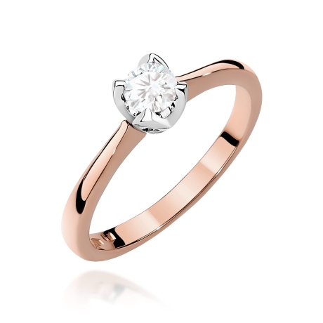 Przejdź do produktu Pierścionek BW0047 Diament Laboratoryjny 0,30ct różowe złoto 