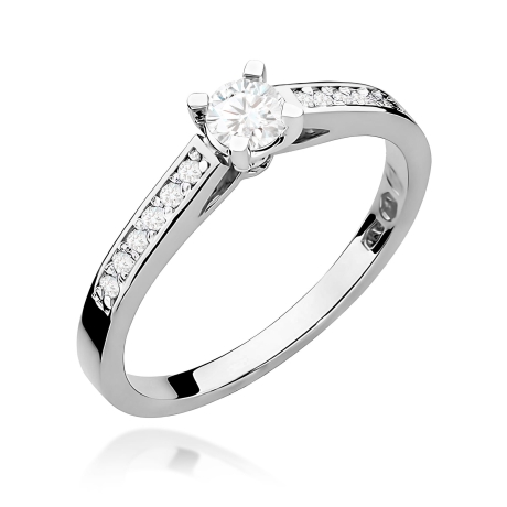 Przejdź do produktu Pierścionek BW0052 Diament Laboratoryjny 0,30ct białe złoto   