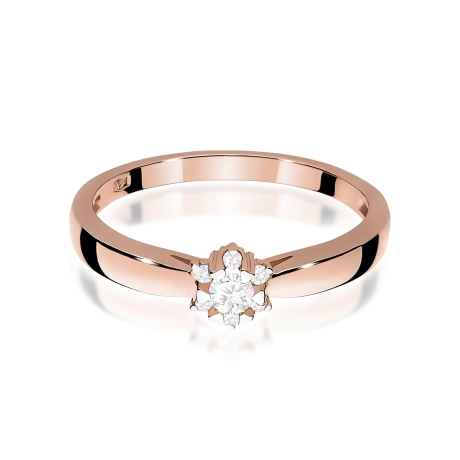 Przejdź do produktu Pierścionek BW0061 Diament Laboratoryjny 0,10ct różowe złoto  